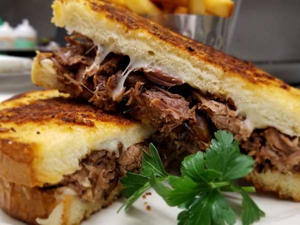 Short rib grilled Cheese Sandwich